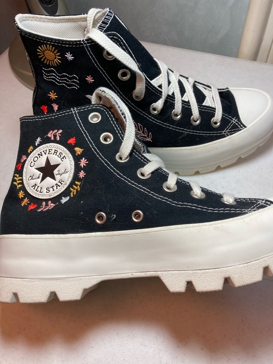 Converse Shoes - Converse Lug Heel High Tops It’s Okay to Wander Embroidery Floral Accents